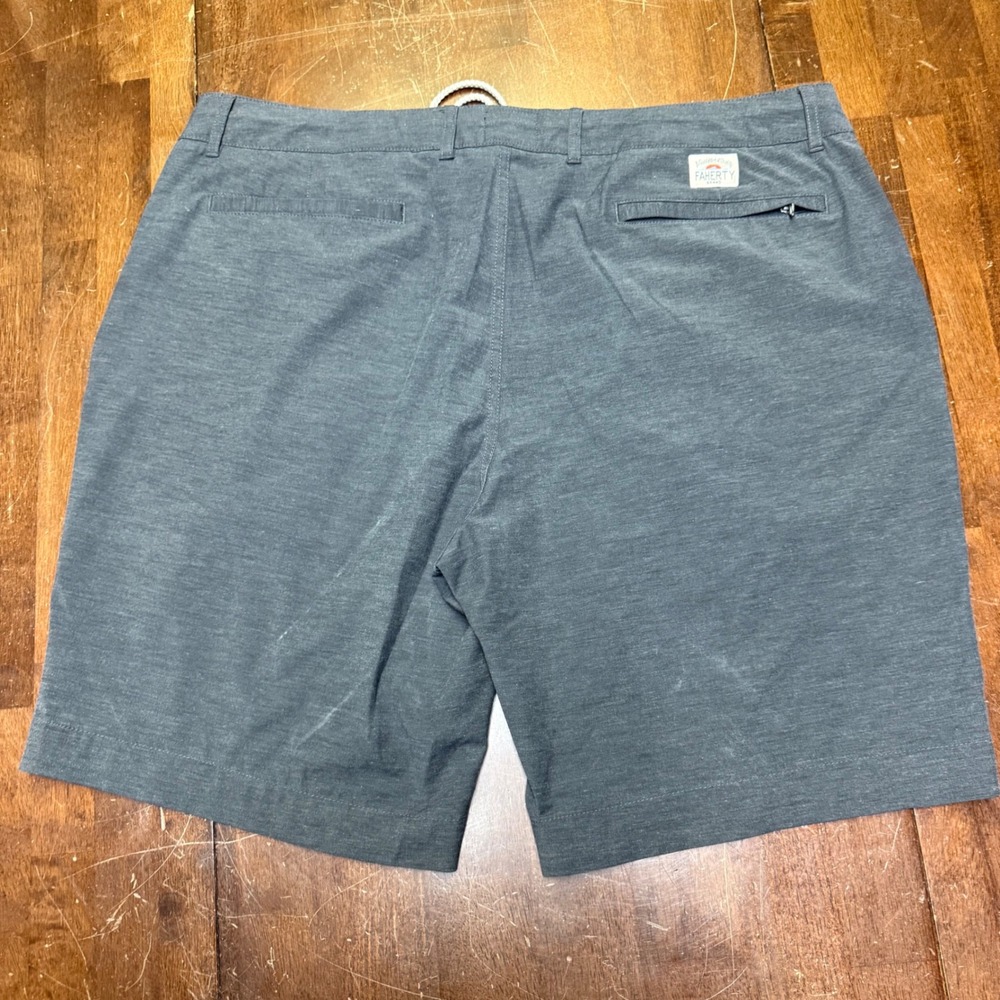 Faherty All Day Shorts Mens 38 Charcoal Grey Hybrid Stretch MSC0012 XL Beach - Picture 3 of 9